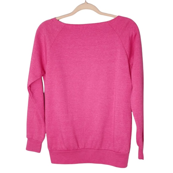 LUCKEE LADY Women's Pink Sz Small Sweatshirt "MOUNT RUSHMORE" Scoop Neck Pockets - Picture 3 of 7